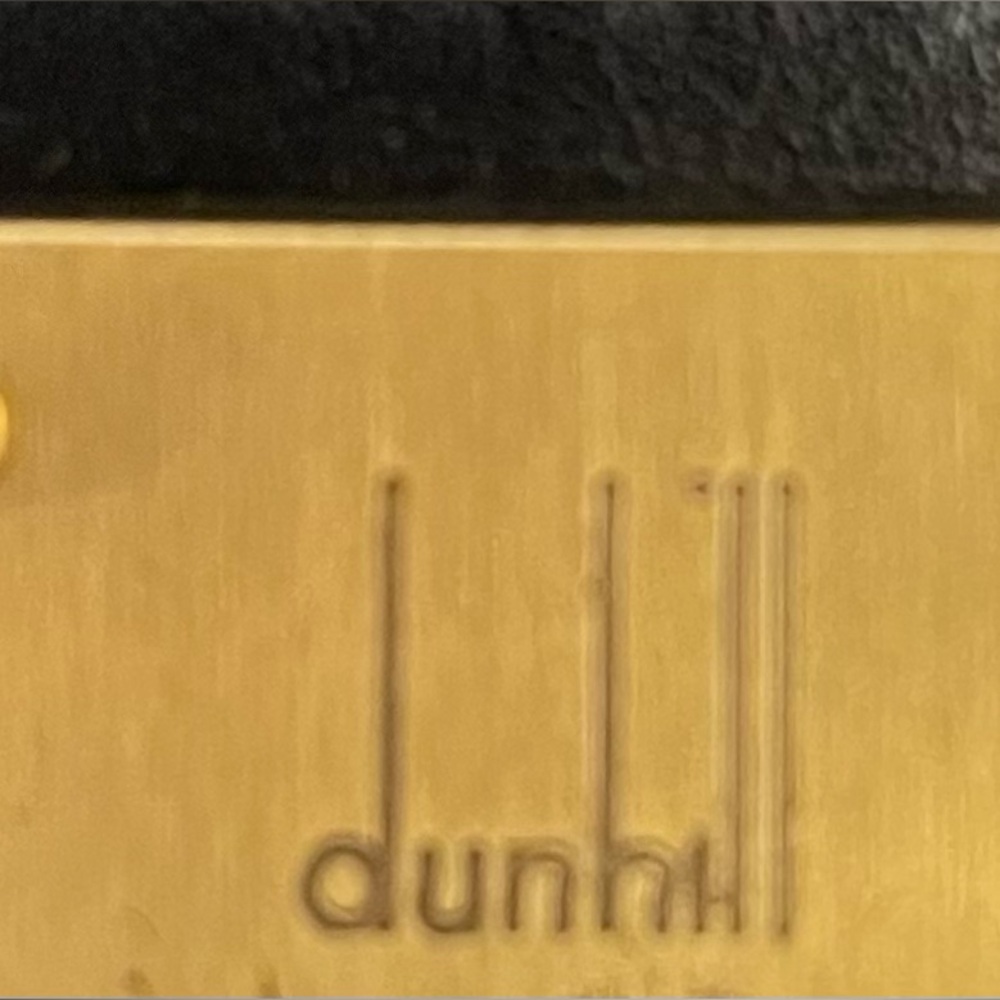 Dunhill Authentic Vintage Black Lockable Leather Clutch/Wristlet w/ Gold Accents - Picture 7 of 16